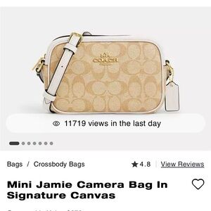 Coach mini Jaime camera bag in signature canvas